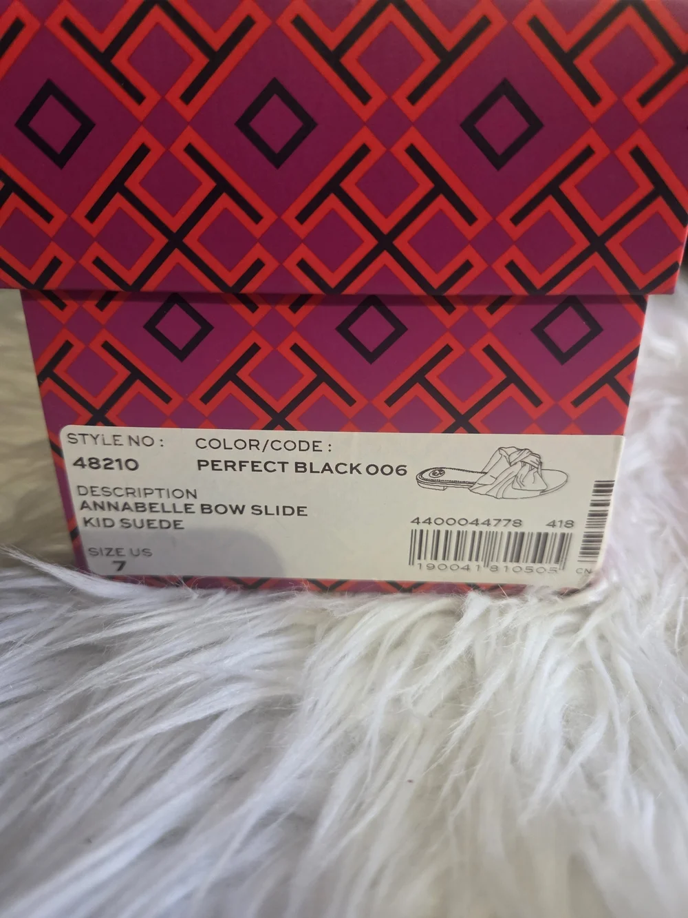 Tory Burch Annabelle Black Suede Bow Slide Sandals. Size 7